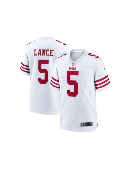 Mens San Francisco 49ers Trey Lance White Player Game Jersey