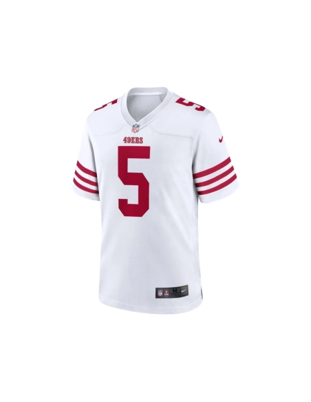 Mens San Francisco 49ers Trey Lance White Player Game Jersey
