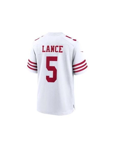 Mens San Francisco 49ers Trey Lance White Player Game Jersey