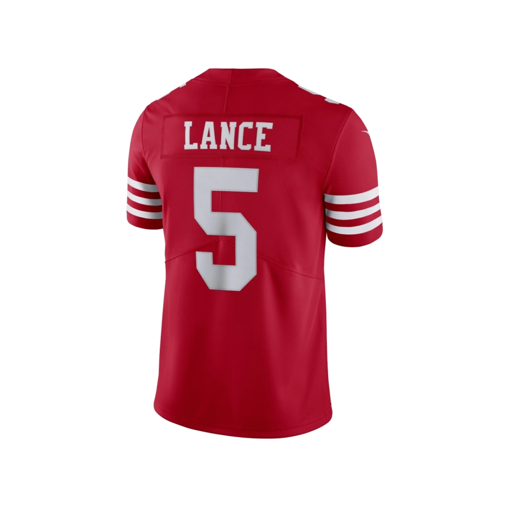 Mens San Francisco 49ers Trey Lance Scarlet Vapor Limited Jersey