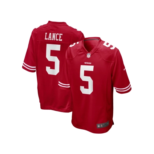 Mens San Francisco 49ers Trey Lance Scarlet Game Jersey