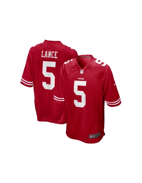 Mens San Francisco 49ers Trey Lance Scarlet Game Jersey
