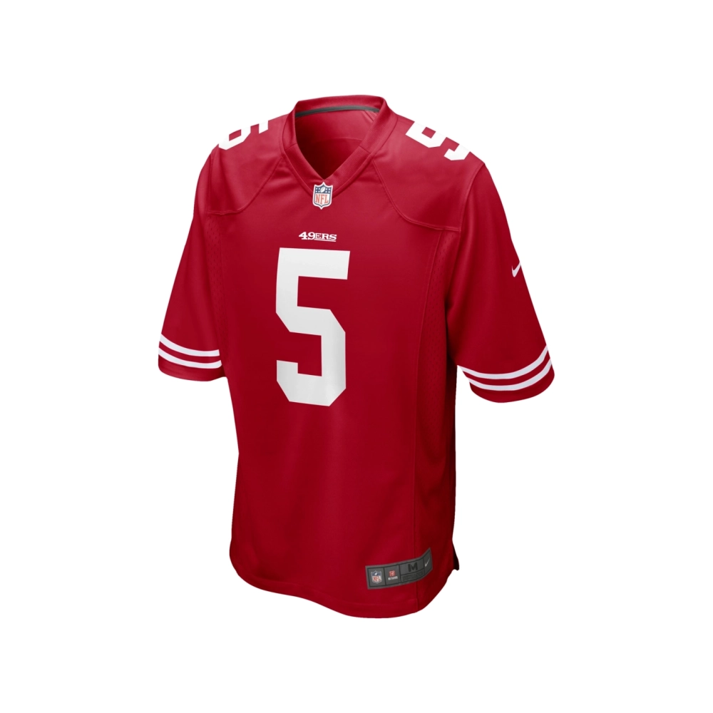 Mens San Francisco 49ers Trey Lance Scarlet Game Jersey