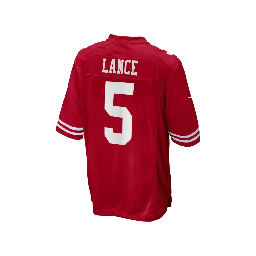 Mens San Francisco 49ers Trey Lance Scarlet Game Jersey
