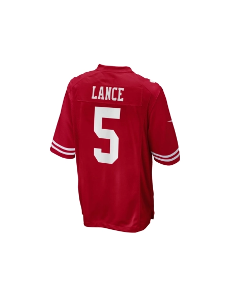 Mens San Francisco 49ers Trey Lance Scarlet Game Jersey