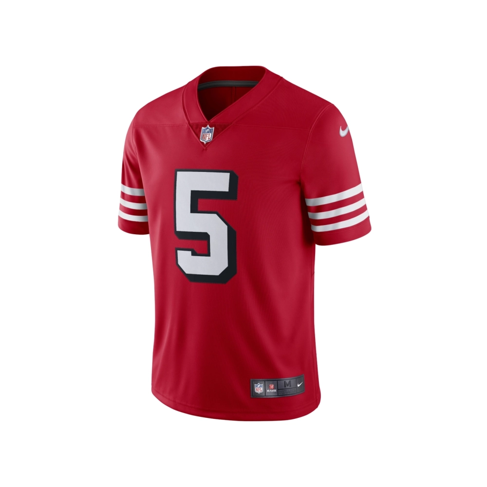 Mens San Francisco 49ers Trey Lance Scarlet Alternate Vapor Limited Jersey