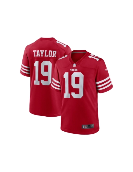 Mens San Francisco 49ers Trent Taylor Scarlet Team Game Jersey