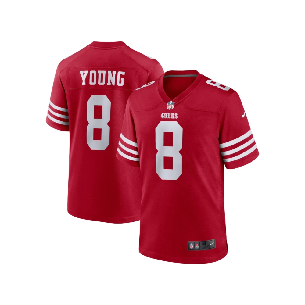 Mens San Francisco 49ers Steve Young Scarlet Retired Player Game Jersey