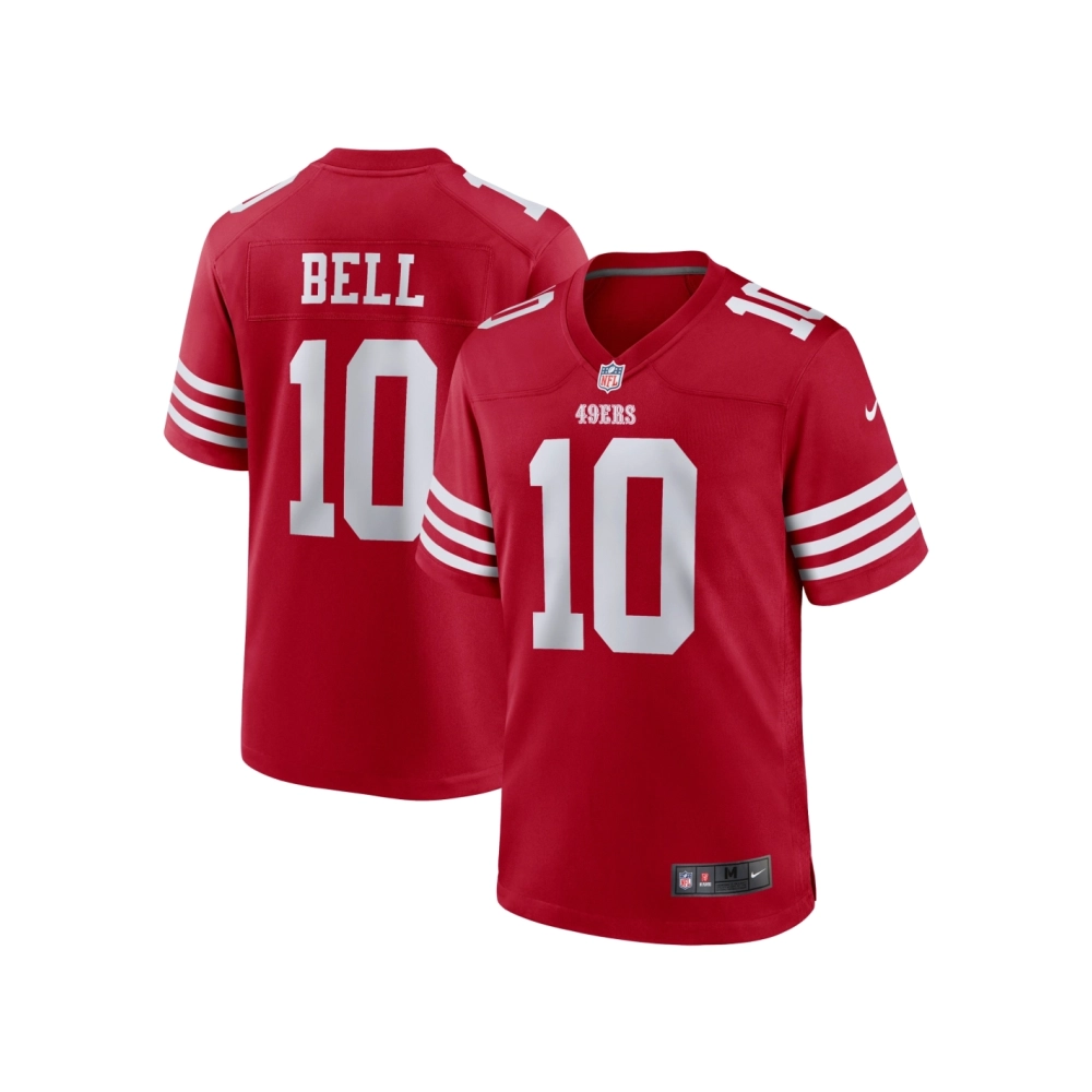 Mens San Francisco 49ers Ronnie Bell Scarlet Team Game Jersey
