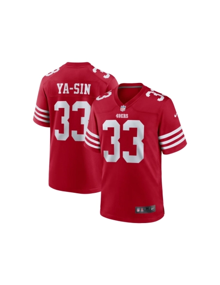 Mens San Francisco 49ers Rock Ya-Sin Scarlet Team Game Jersey