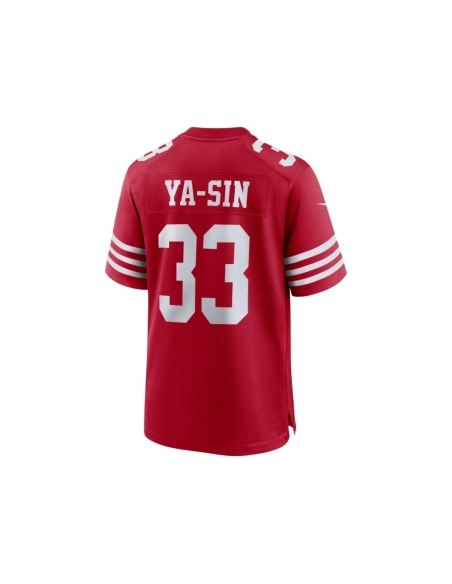 Mens San Francisco 49ers Rock Ya-Sin Scarlet Team Game Jersey