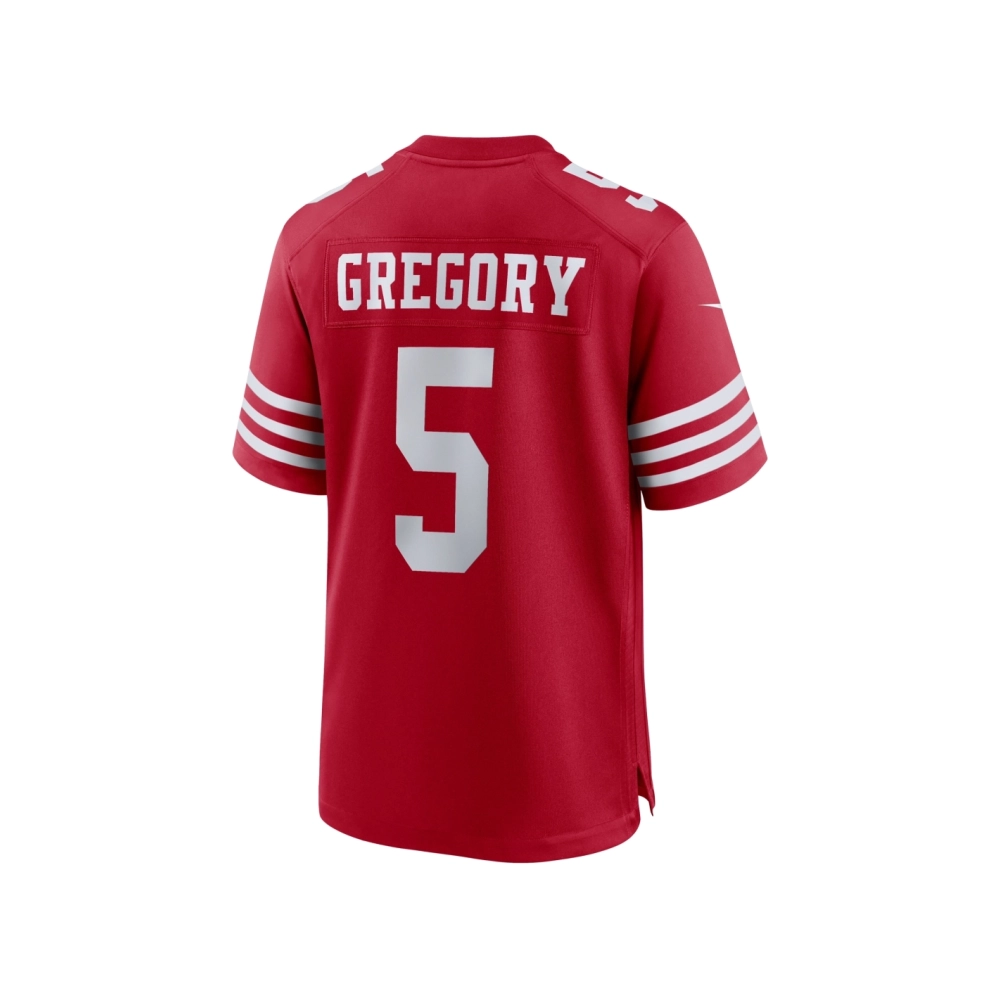 Mens San Francisco 49ers Randy Gregory Scarlet Game Jersey