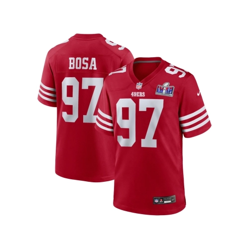 Mens San Francisco 49ers Nick Bosa Scarlet Super Bowl LVIII Game Jersey