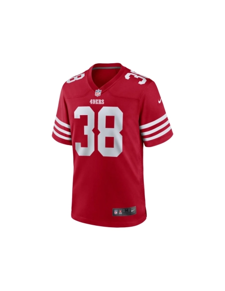 Mens San Francisco 49ers Kemon Hall Scarlet Team Game Jersey