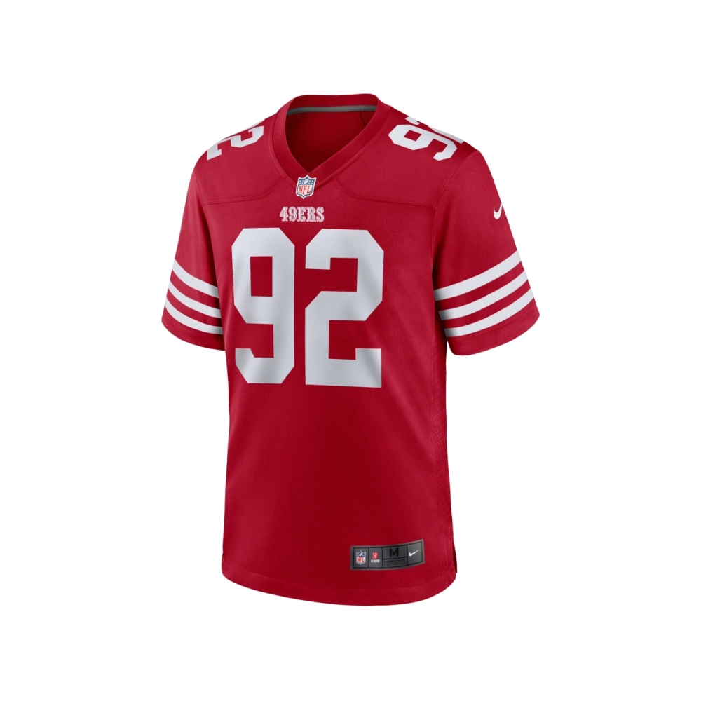 Mens San Francisco 49ers Jordan Elliott Scarlet Team Game Jersey
