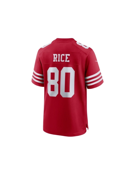 Mens San Francisco 49ers Jerry Rice Scarlet Retired Team Player Game Jersey