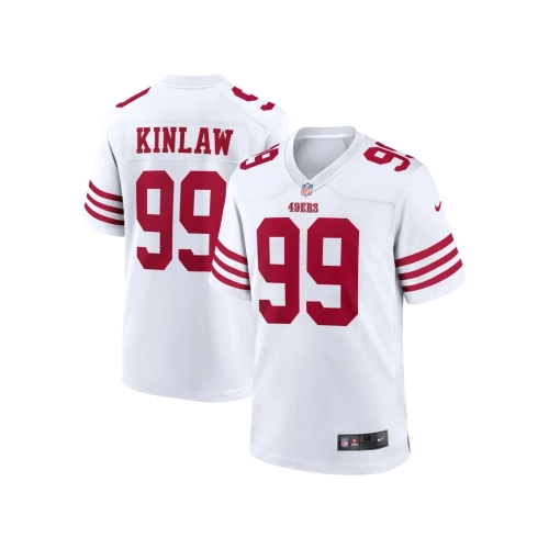 Mens San Francisco 49ers Javon Kinlaw White Player Game Jersey