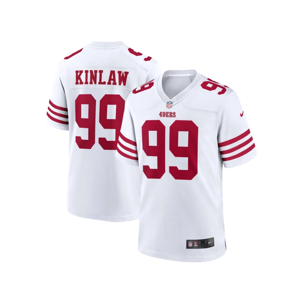 Mens San Francisco 49ers Javon Kinlaw White Player Game Jersey
