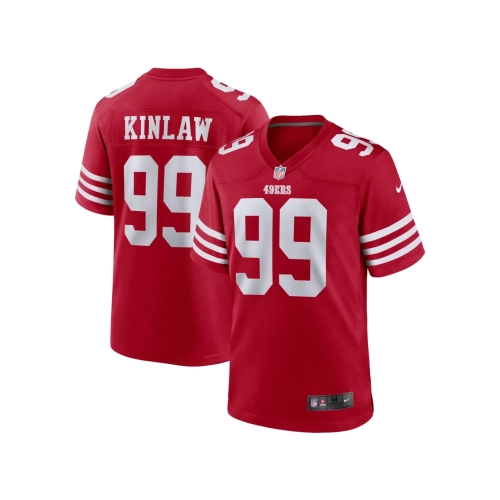 Mens San Francisco 49ers Javon Kinlaw Scarlet Team Player Game Jersey