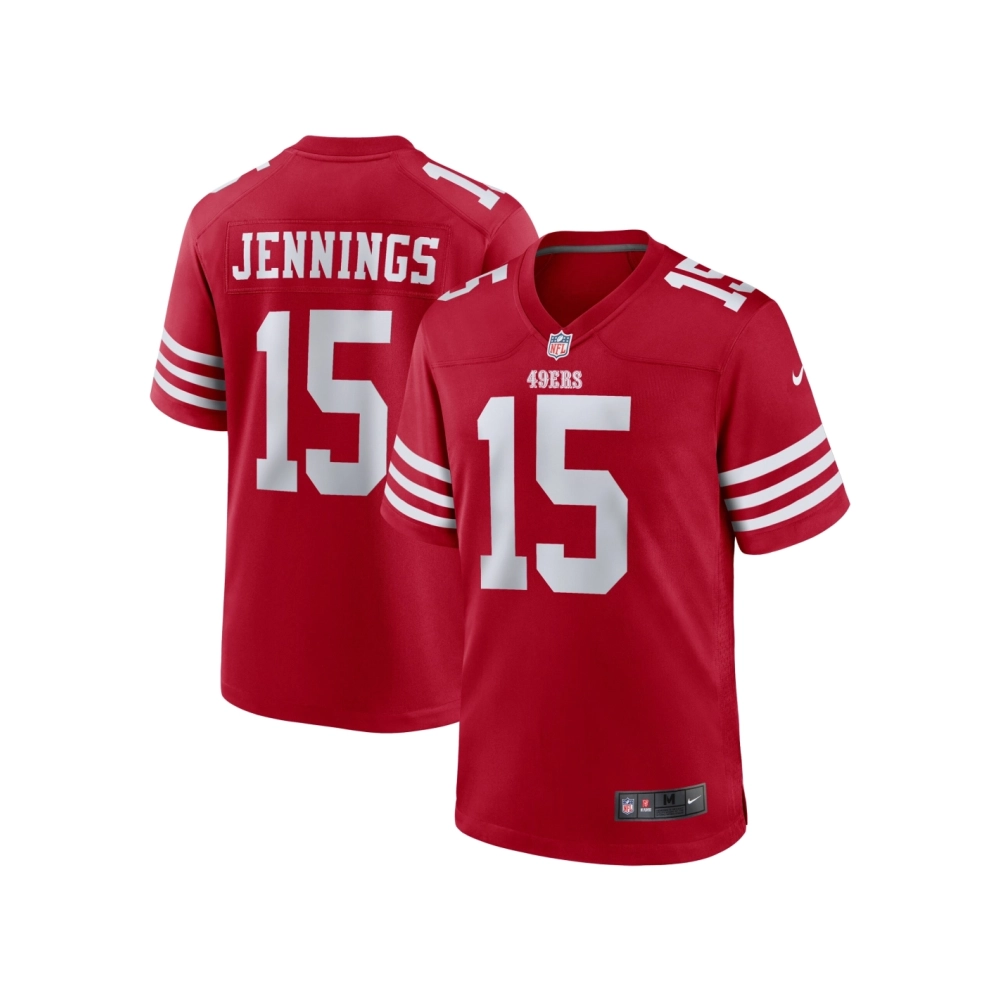 Mens San Francisco 49ers Jauan Jennings Scarlet Game Jersey