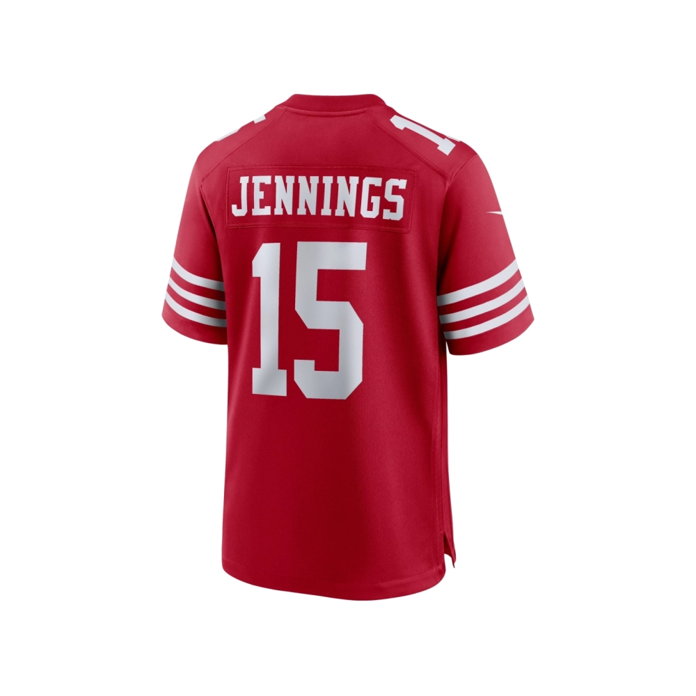Mens San Francisco 49ers Jauan Jennings Scarlet Game Jersey