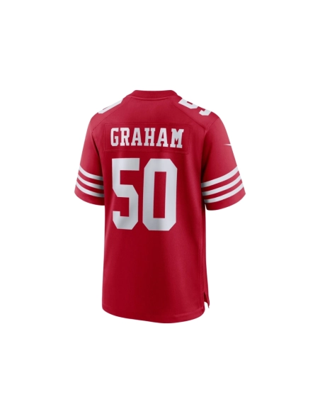 Mens San Francisco 49ers Jalen Graham Scarlet Team Game Jersey