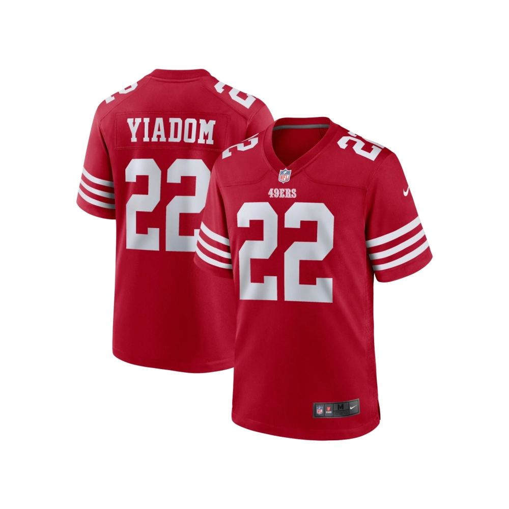 Mens San Francisco 49ers Isaac Yiadom Scarlet Team Game Jersey
