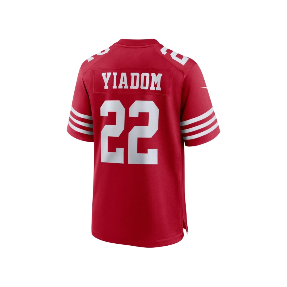 Mens San Francisco 49ers Isaac Yiadom Scarlet Team Game Jersey