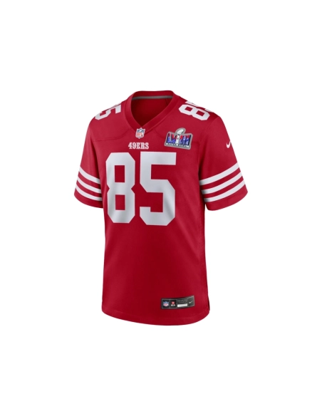 Mens San Francisco 49ers George Kittle Scarlet Super Bowl LVIII Game Jersey