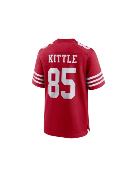 Mens San Francisco 49ers George Kittle Scarlet Super Bowl LVIII Game Jersey