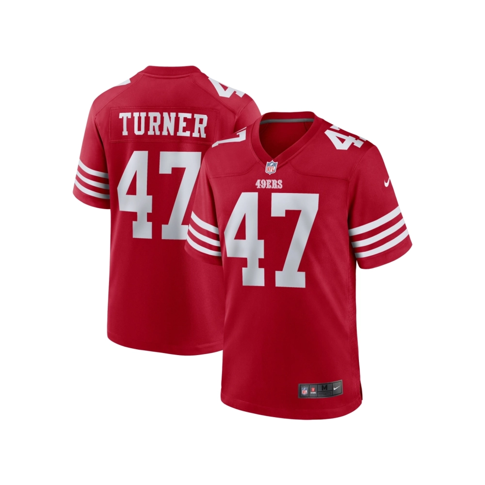 Mens San Francisco 49ers Ezekiel Turner Scarlet Team Game Jersey