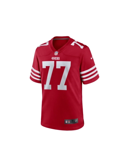 Mens San Francisco 49ers Dominick Puni Scarlet Team Game Jersey