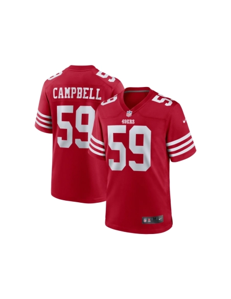 Mens San Francisco 49ers DeVondre Campbell Scarlet Team Game Jersey