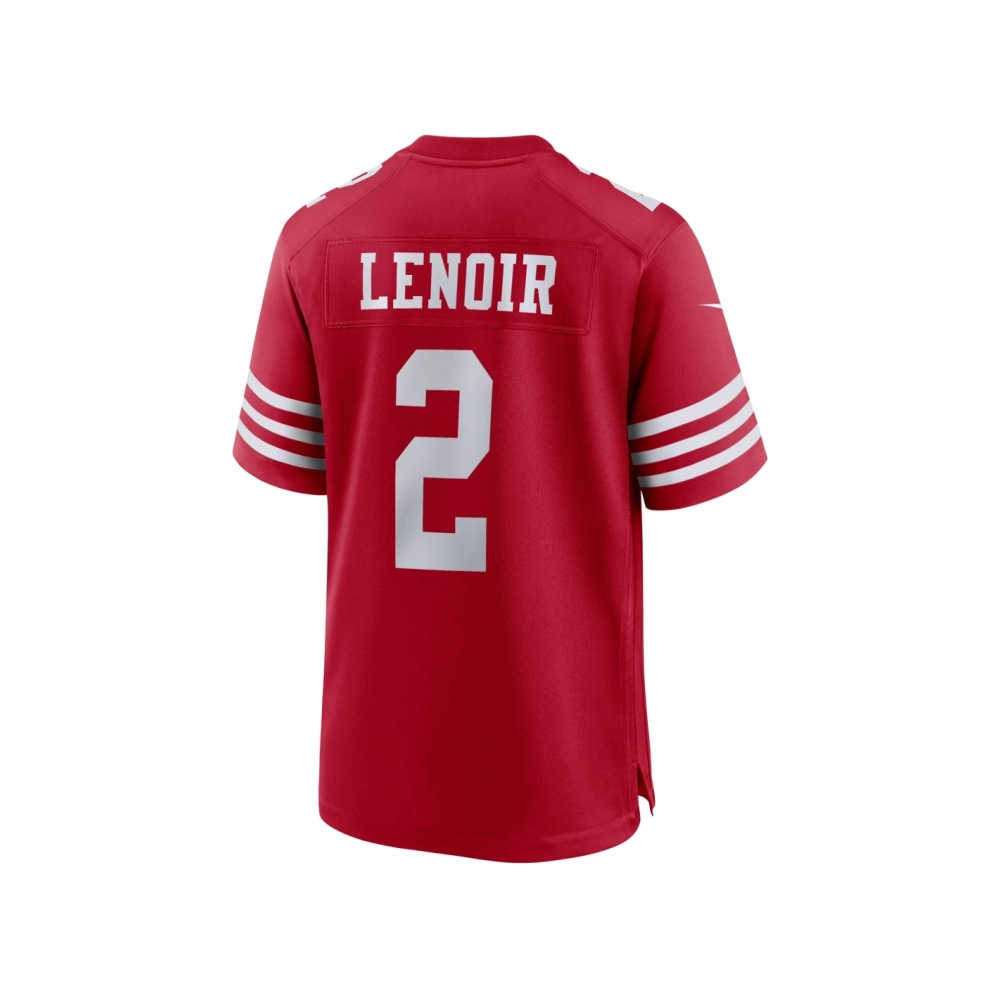 Mens San Francisco 49ers Deommodore Lenoir Scarlet Game Jersey