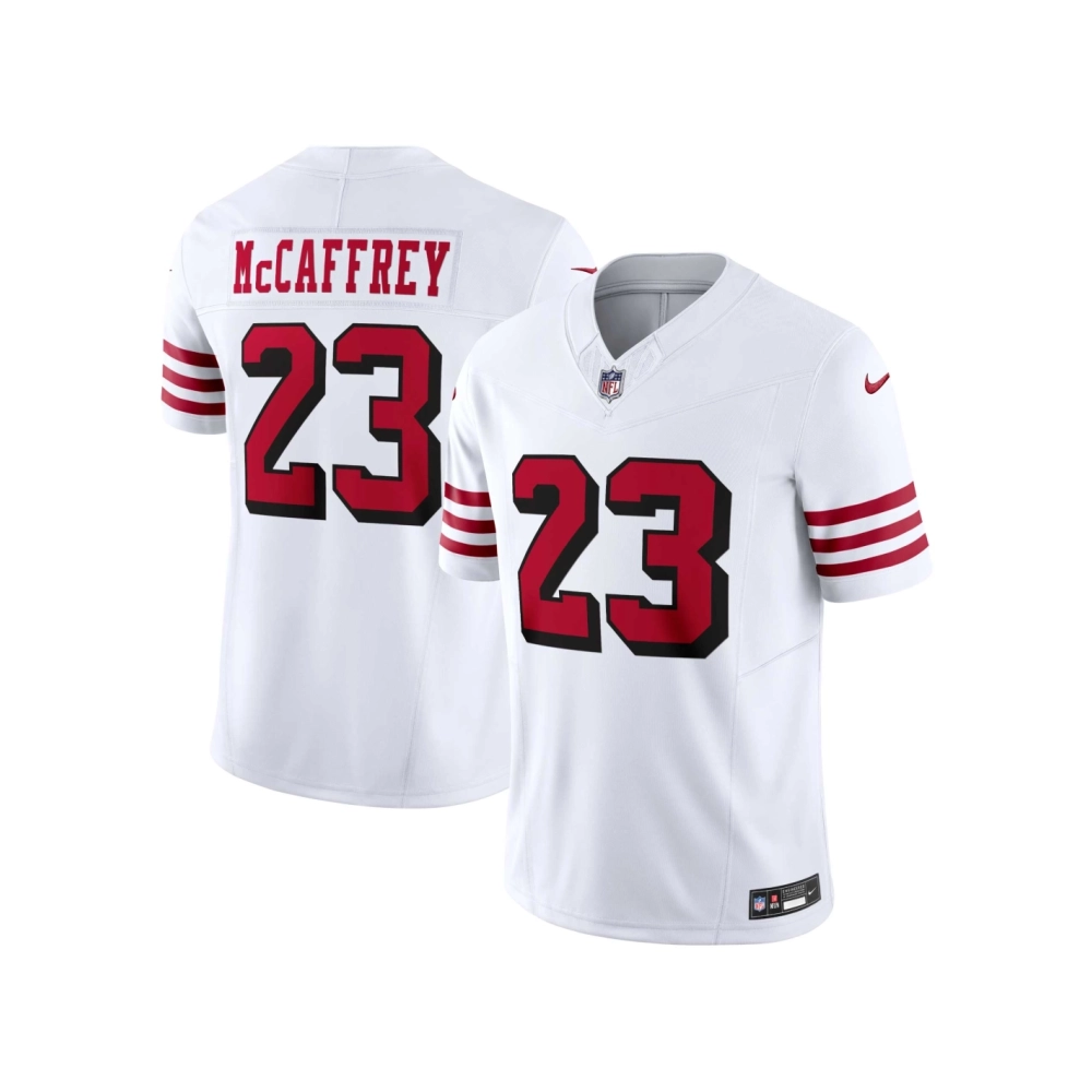 Mens San Francisco 49ers Christian McCaffrey White Vapor F.U.S.E. Limited 2nd Alternate Jersey