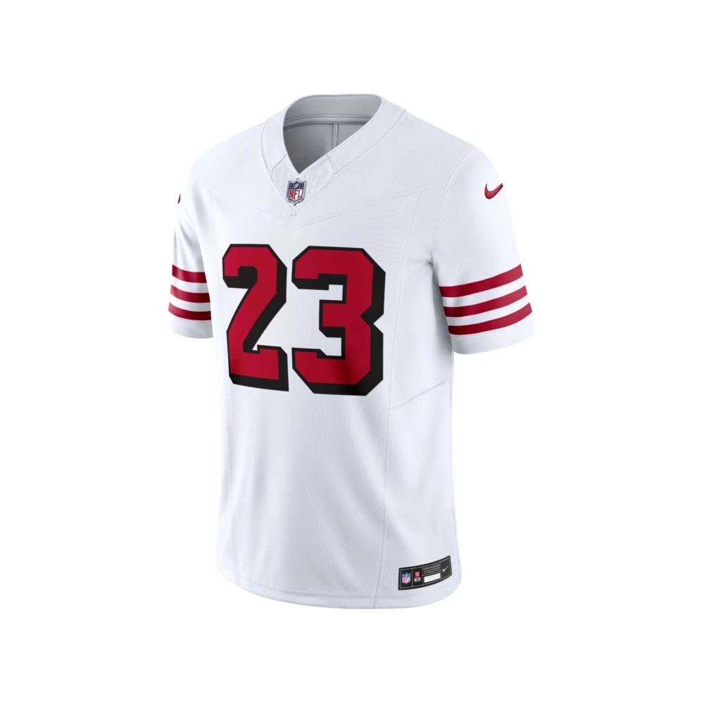 Mens San Francisco 49ers Christian McCaffrey White Vapor F.U.S.E. Limited 2nd Alternate Jersey