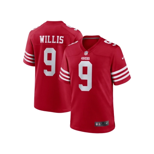 Mens San Francisco 49ers Brayden Willis Scarlet Team Game Jersey