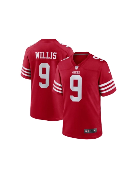 Mens San Francisco 49ers Brayden Willis Scarlet Team Game Jersey