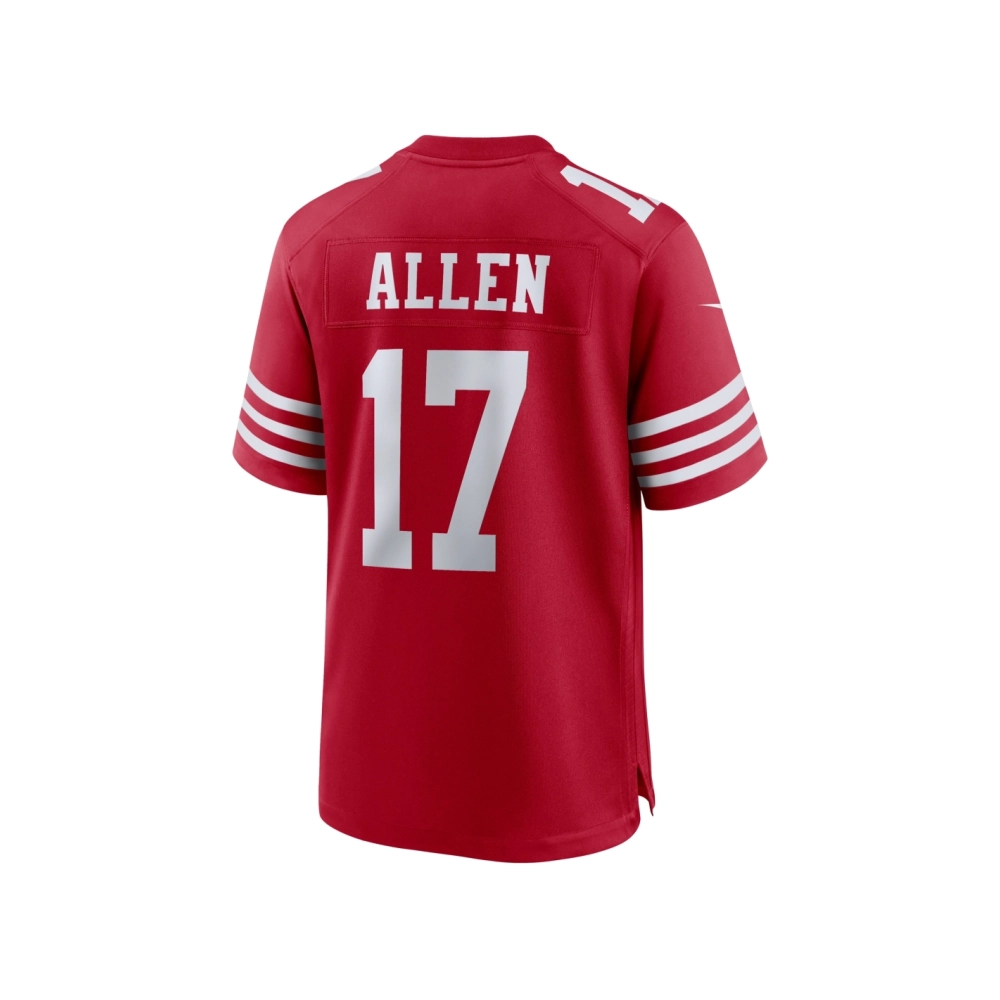 Mens San Francisco 49ers Brandon Allen Scarlet Game Jersey