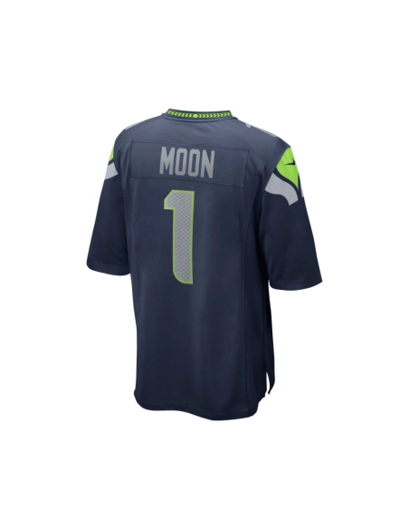 Mens Seattle Seahawks Warren Moon College Navy Game Retired Player Jersey