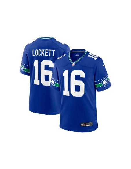 Mens Seattle Seahawks Tyler Lockett Royal Throwback Player Game Jersey