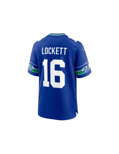 Mens Seattle Seahawks Tyler Lockett Royal Throwback Player Game Jersey