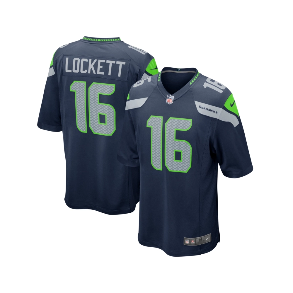 Mens Seattle Seahawks Tyler Lockett College Navy Game Jersey