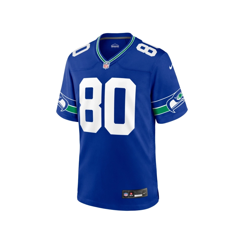 Mens Seattle Seahawks Steve Largent Royal Throwback Retired Player Game Jersey