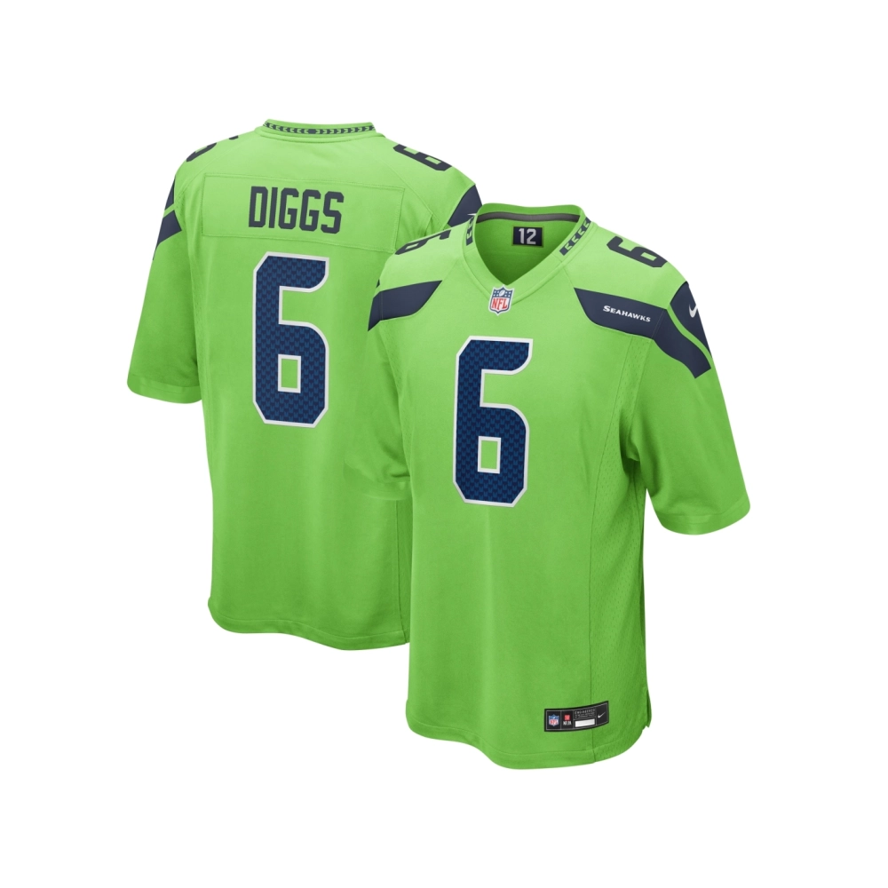 Mens Seattle Seahawks Quandre Diggs Neon Green Game Jersey