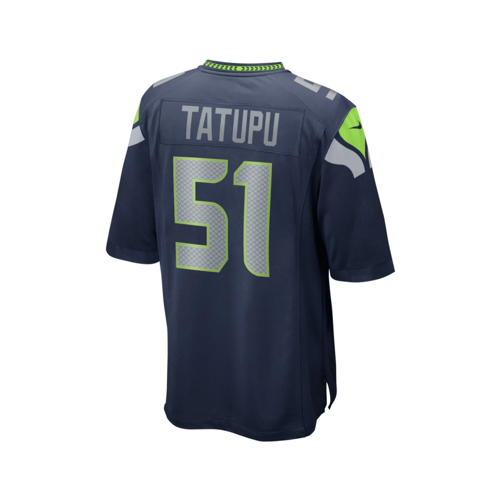 Mens Seattle Seahawks Lofa Tatupu College Navy Game Retired Player Jersey
