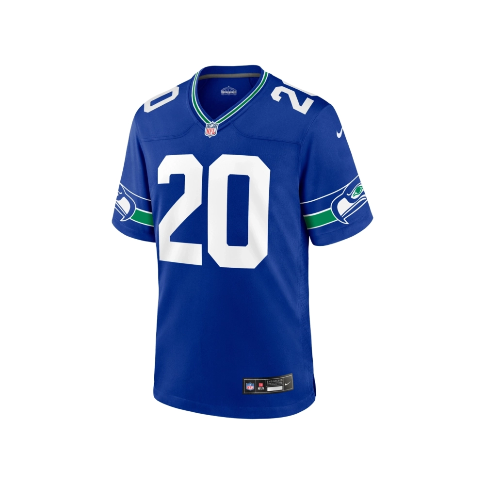Mens Seattle Seahawks Julian Love Royal Throwback Player Game Jersey