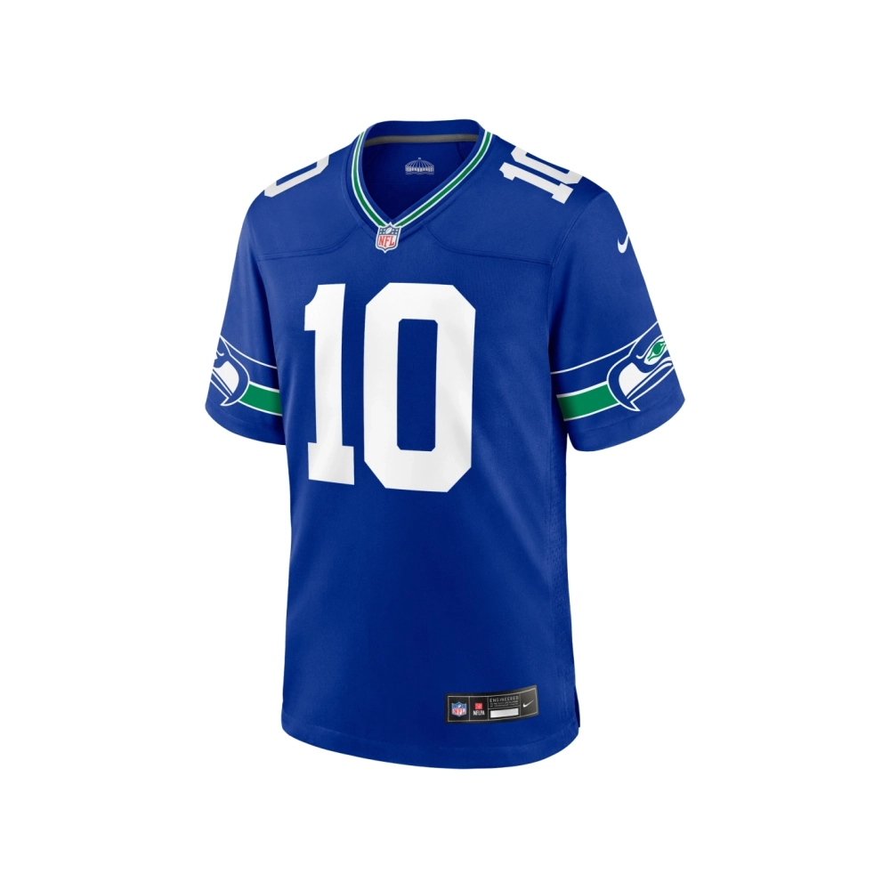 Mens Seattle Seahawks Jim Zorn Royal Throwback Retired Player Game Jersey