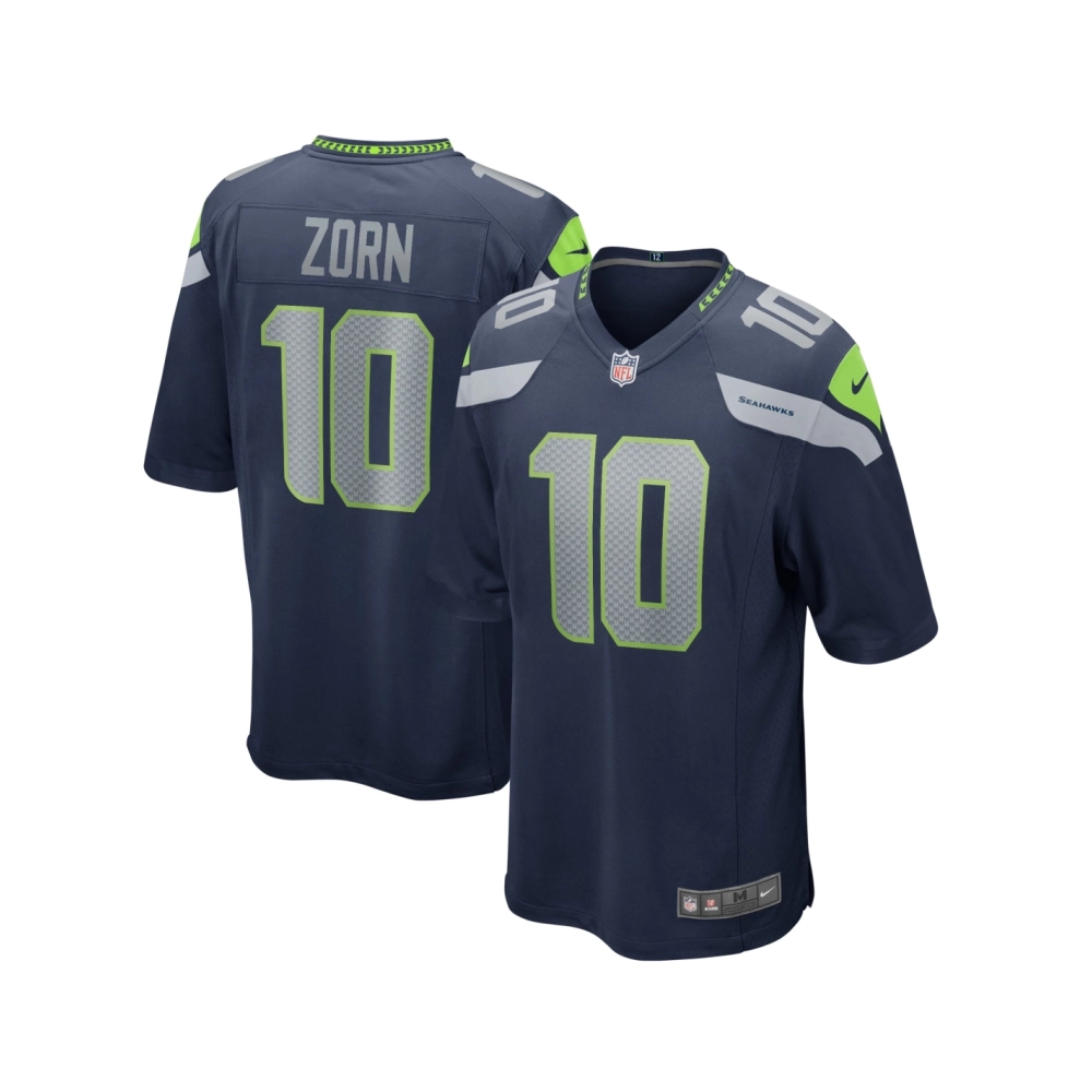 Mens Seattle Seahawks Jim Zorn College Navy Game Retired Player Jersey