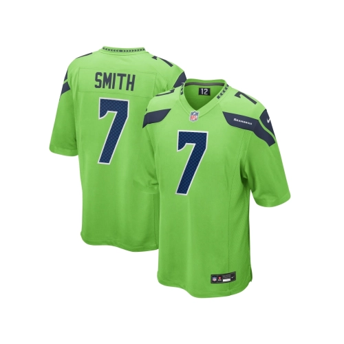 Mens Seattle Seahawks Geno Smith Neon Green Game Jersey